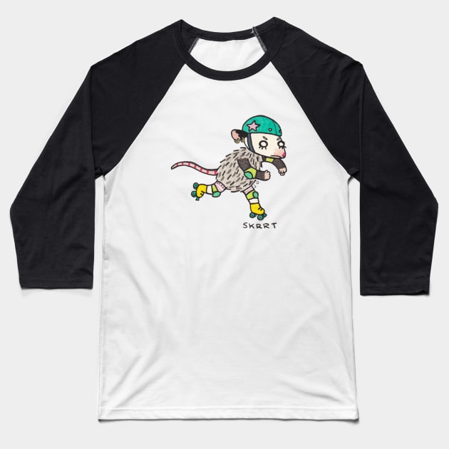 Skrrt Baseball T-Shirt by Possum Mood